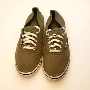 VANS unisex sneakers olive green M 8 W 9.5 FLAW